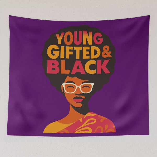 Item preview, oung Gifted & Black | Bold Afrocentric Gradient Empowerment Design designed and sold by XenoFinalDawn Shop.