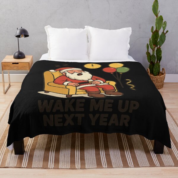Item preview, Wake Me Up Next Year – Funny Sleeping Santa Claus New Year T-Shirt designed and sold by jad89.