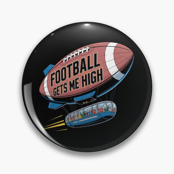 Item preview, Football Gets Me High - Football Blimp Tee designed and sold by Snark Town Tees.
