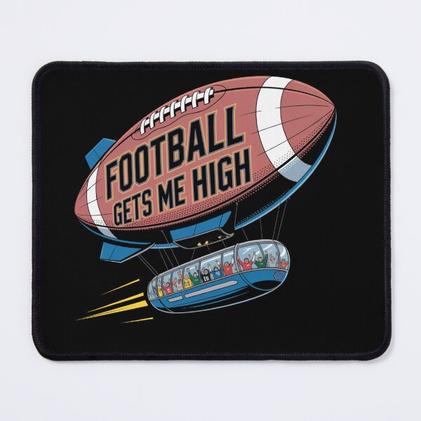 Item preview, Football Gets Me High - Football Blimp Tee designed and sold by Snark Town Tees.