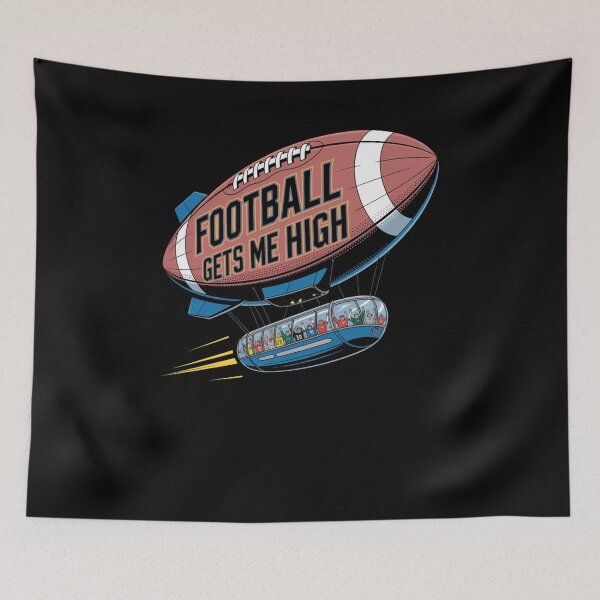 Item preview, Football Gets Me High - Football Blimp Tee designed and sold by Snark Town Tees.