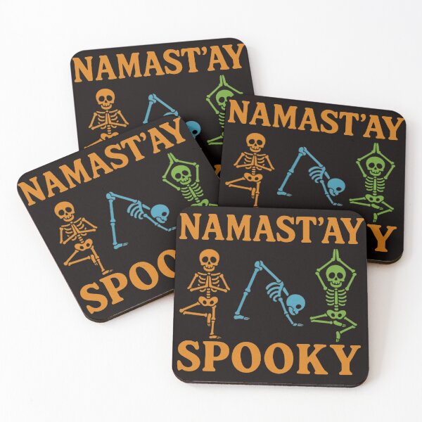 Item preview, Namast’ay Spooky – Halloween Skeleton Yoga Design designed and sold by Hot Cool Awesome.