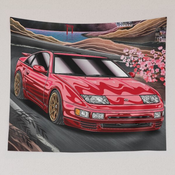 Item preview, JDM 300ZX Z32 Fairlady Z Torii Gate Mount Fuji Japanese Car Art designed and sold by JDM Guyvit.