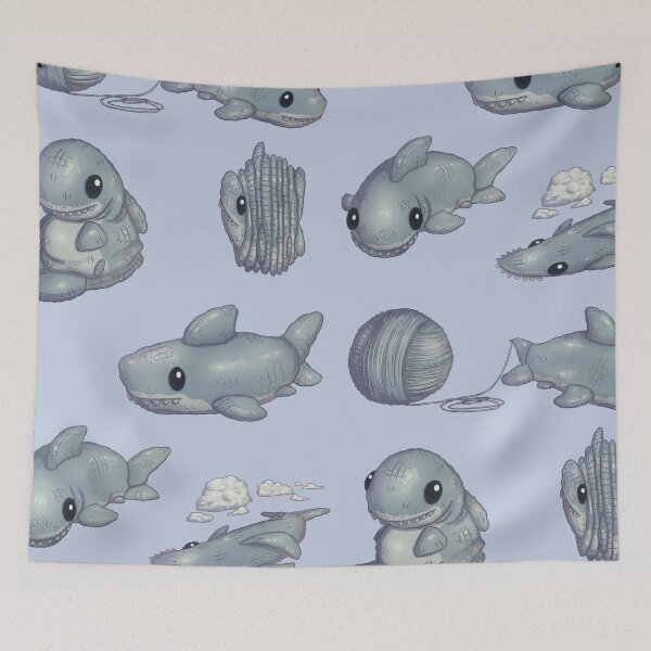 Item preview, Crochet Shark Plushie designed and sold by 1Hope1Faith.