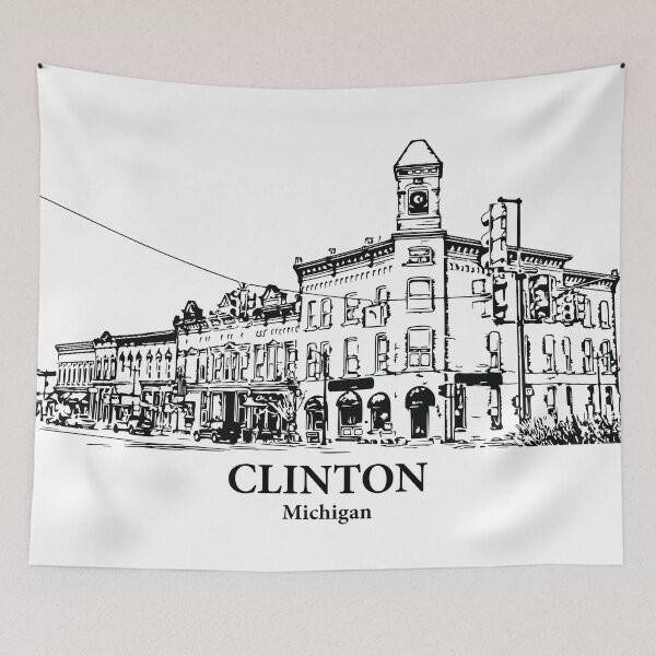 Item preview, Clinton - Michigan designed and sold by Lakeric Cityscapes.