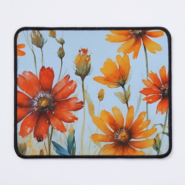 Item preview, Watercolor Wildflowers Blue Background designed and sold by Ciervo Primavera.