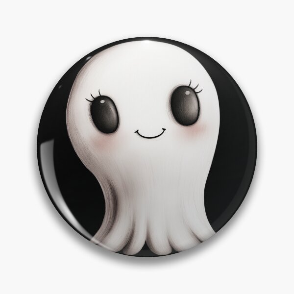 Item preview, Ghost, Cute Halloween Ghost Smiling designed and sold by FernLiz.