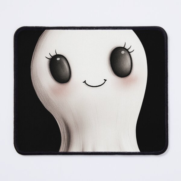 Item preview, Ghost, Cute Halloween Ghost Smiling designed and sold by FernLiz.