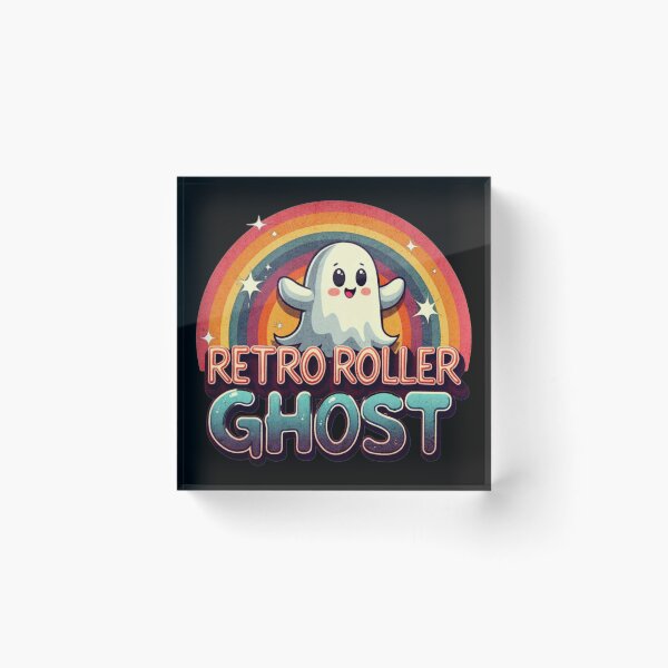 Item preview, Retro Roller Ghost Halloween Skating designed and sold by ArtDesignTp.