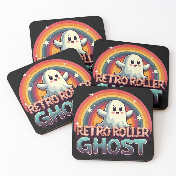 Item preview, Retro Roller Ghost Halloween Skating designed and sold by ArtDesignTp.