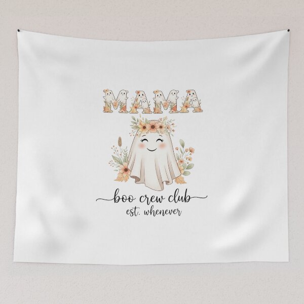 Item preview, Mama Boo Crew Club Cute Ghost Floral Halloween designed and sold by RocknCat.