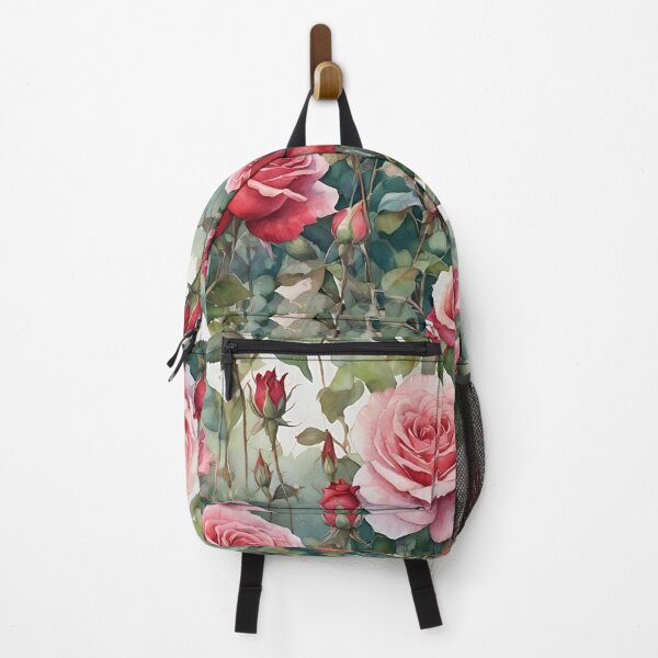 Item preview, Watercolor Garden with Red Rose Buds designed and sold by Ciervo Primavera.