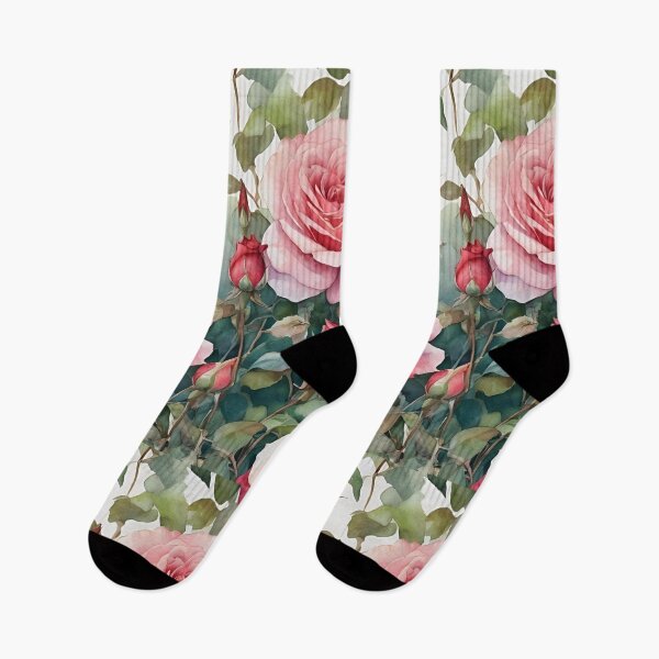 Item preview, Watercolor Garden with Red Rose Buds designed and sold by Ciervo Primavera.