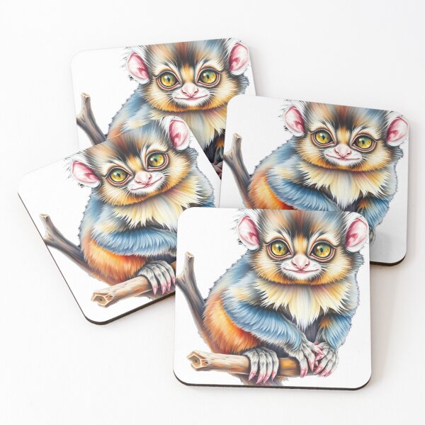 Item preview, Cute Baby Lemur on Branch - Vibrant Wildlife Art Print designed and sold by EllDAV777.