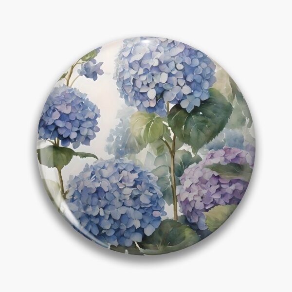 Item preview, Watercolor Garden With Hydrangea Flowers In Spring designed and sold by Ciervo Primavera.