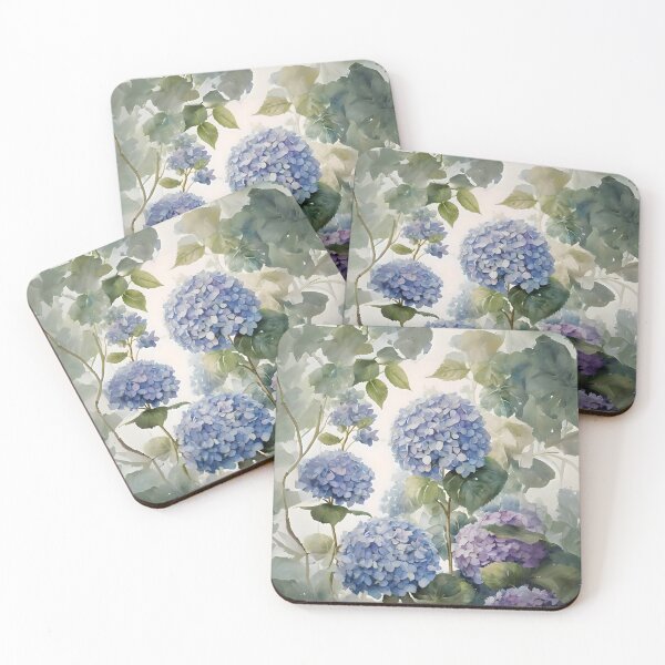 Item preview, Watercolor Garden With Hydrangea Flowers In Spring designed and sold by Ciervo Primavera.