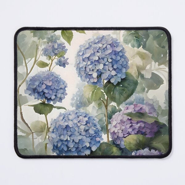 Item preview, Watercolor Garden With Hydrangea Flowers In Spring designed and sold by Ciervo Primavera.