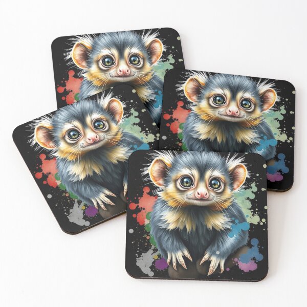 Item preview, Adorable Baby Lemur with Colorful Splashes - Unique Wildlife Art designed and sold by EllDAV777.