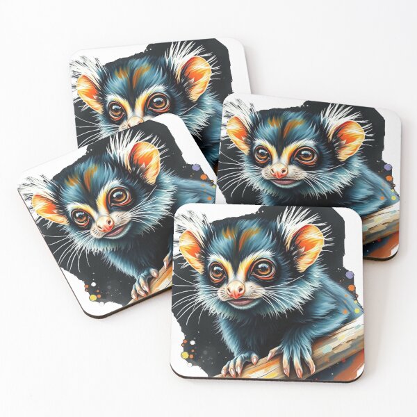 Item preview, Cute Baby Lemur on Branch - Vibrant Wildlife Art Print designed and sold by EllDAV777.