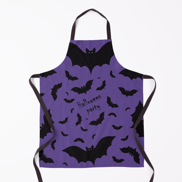 Item preview, The inscription "Halloween party" with black bats on an purple background designed and sold by Cherevan.