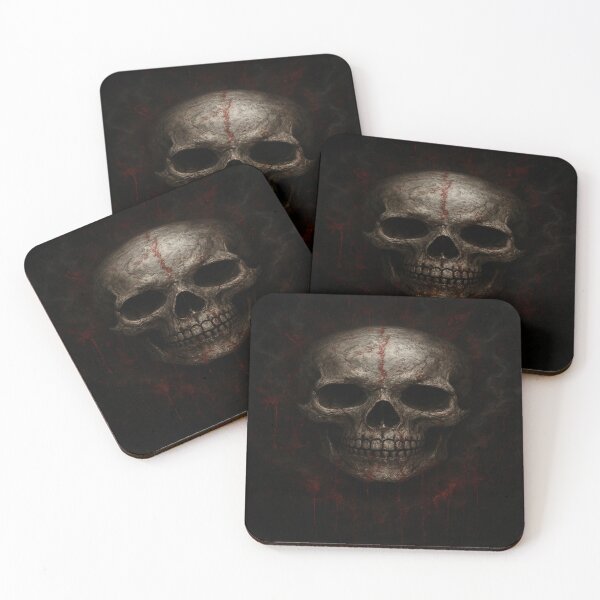 Item preview, Blood-Soaked Skull Dark Horror Realism Artwork designed and sold by VelureArt.