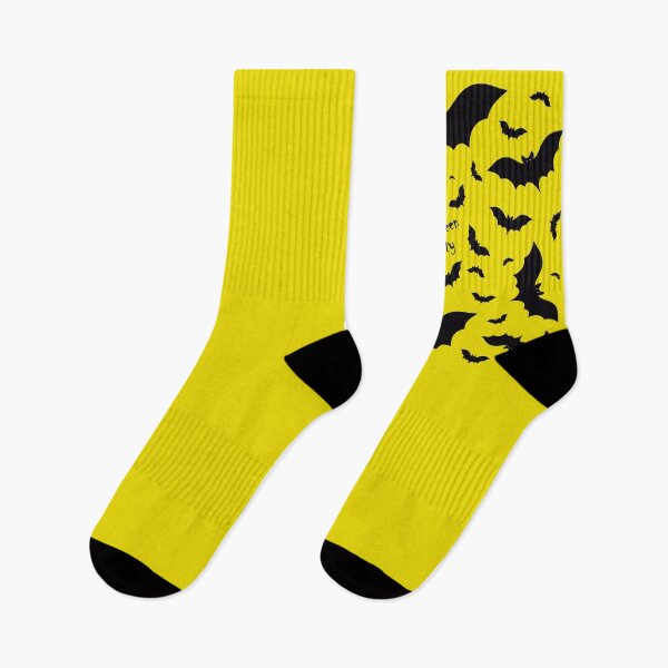 Item preview, The inscription "Halloween party" with black bats on an yellow background designed and sold by Cherevan.