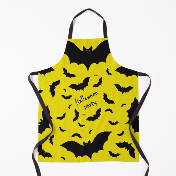 Item preview, The inscription "Halloween party" with black bats on an yellow background designed and sold by Cherevan.