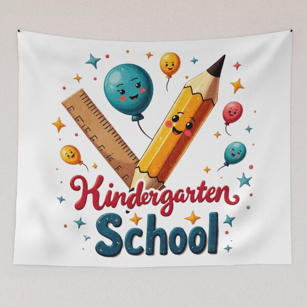 Item preview, Kindergarten School Cute Pencil and Ruler designed and sold by ArtDesignTp.