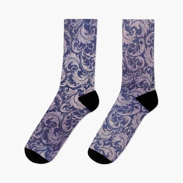 Item preview, Vintage Purple Damask Pattern - Elegant Ornamental Swirl Floral Design designed and sold by Secondhand-Rose.