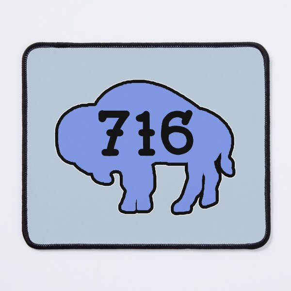 Item preview, Tattoo style 716 Buffalo Silhouette - Light Blue designed and sold by bamatt30.