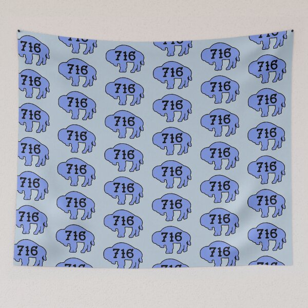 Item preview, Tattoo style 716 Buffalo Silhouette - Light Blue designed and sold by bamatt30.