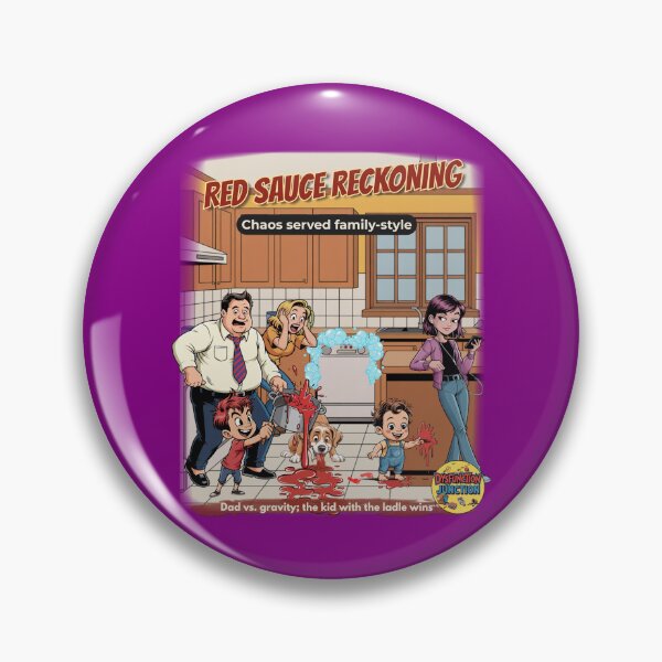 Item preview, Red Sauce Reckoning — Kitchen Chaos Cartoon (Dysfunction Junction) designed and sold by GENX-AUTISM-DAD.