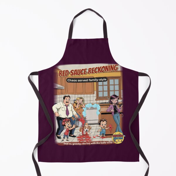 Item preview, Red Sauce Reckoning — Kitchen Chaos Cartoon (Dysfunction Junction) designed and sold by GENX-AUTISM-DAD.