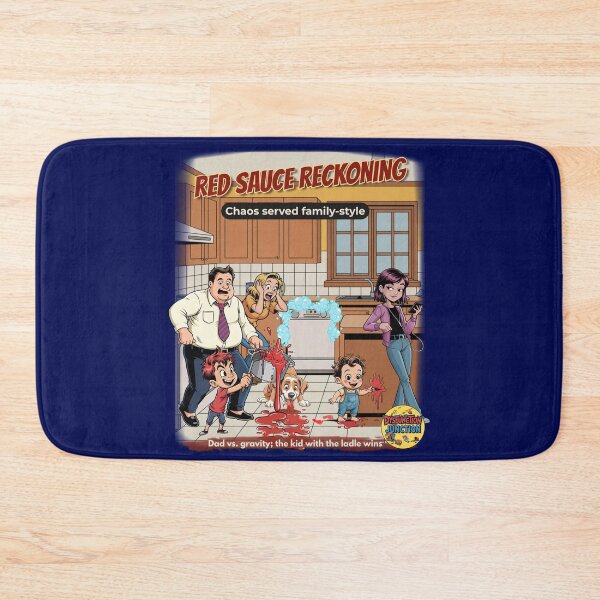 Item preview, Red Sauce Reckoning — Kitchen Chaos Cartoon (Dysfunction Junction) designed and sold by GENX-AUTISM-DAD.
