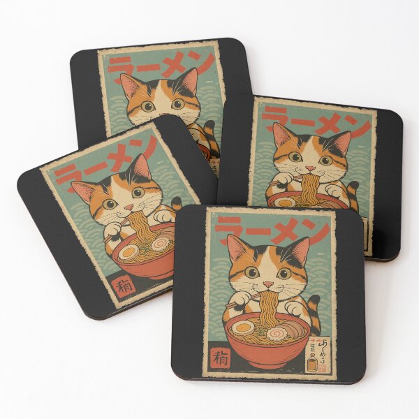 Item preview, Calico Cat Ramen Vintage Japanese Cute Retro Noodle Art designed and sold by Damcoc.