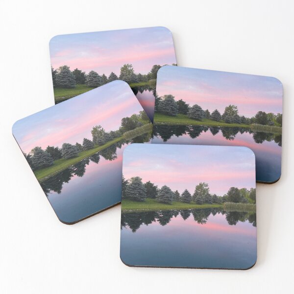 Item preview, Spruces and Sky Reflection in the Lake | Evening designed and sold by NatureVibesHere.
