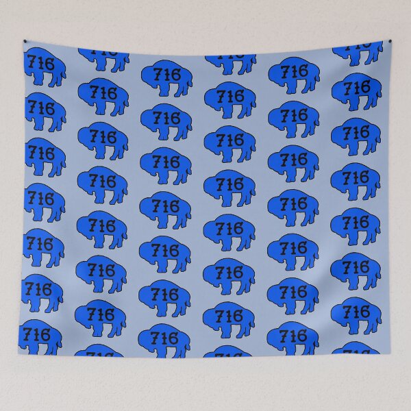 Item preview, Tattoo style 716 Buffalo Silhouette - Blue designed and sold by bamatt30.