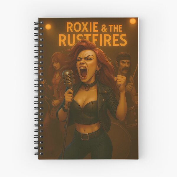 Item preview,  Roxie  The Rustfires Vintage Rock Band Live Performance Design designed and sold by ArtFashionzoom.