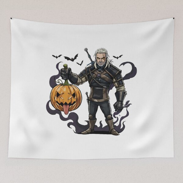 Item preview, Witcher’s Pumpkin Hunt – Halloween Parody Art designed and sold by mrGrayMan.