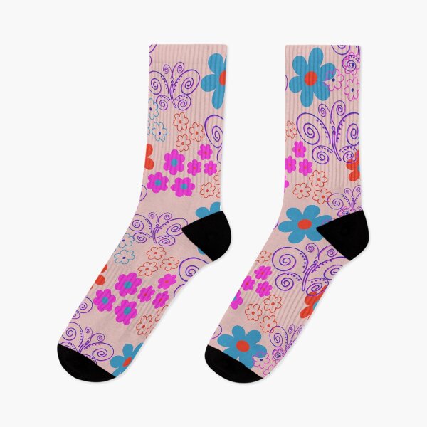 Artikelvorschau, Moderne Schmetterlingsblumen nahtlose Wiederholung entworfen und verkauft von Sharon Schwalbe.