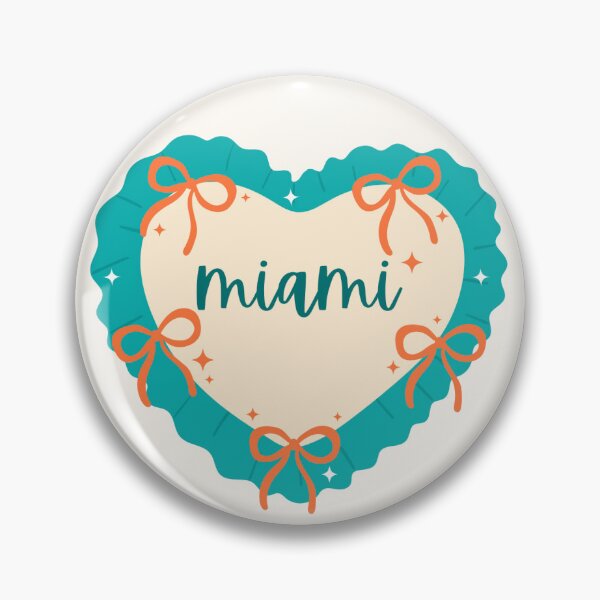 Item preview, miami dolphins coquette heard bow (miami ver) designed and sold by babygirlyena.