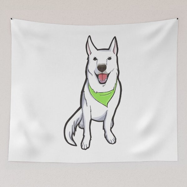 Item preview, Raster the White German Shepherd 2 designed and sold by Jiny-Porras01.