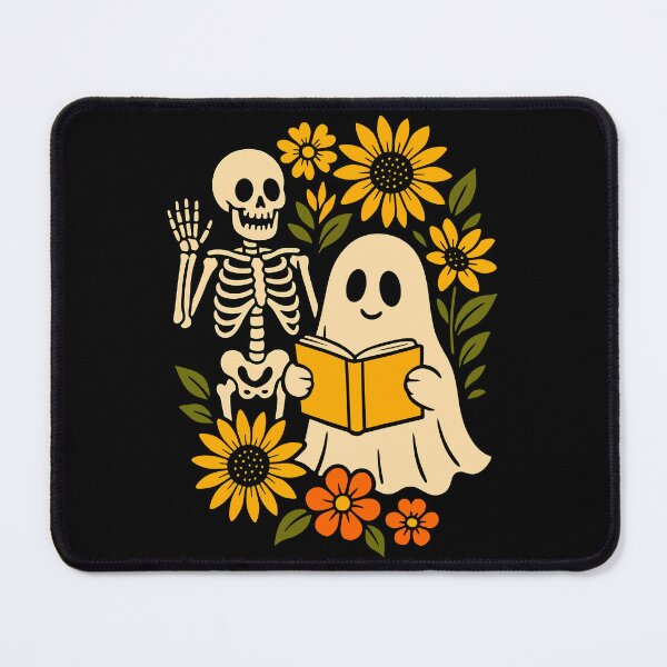 Item preview, Ghost and Skeleton Reading Among Sunflowers designed and sold by jourify.
