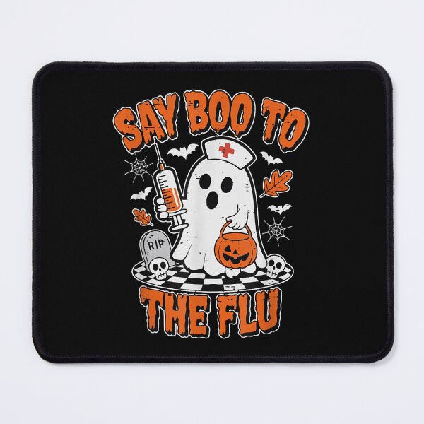 Item preview, Retro Say Boo To The Flu Spooky Ghost Nurse Halloween designed and sold by AMBERBUFORD.
