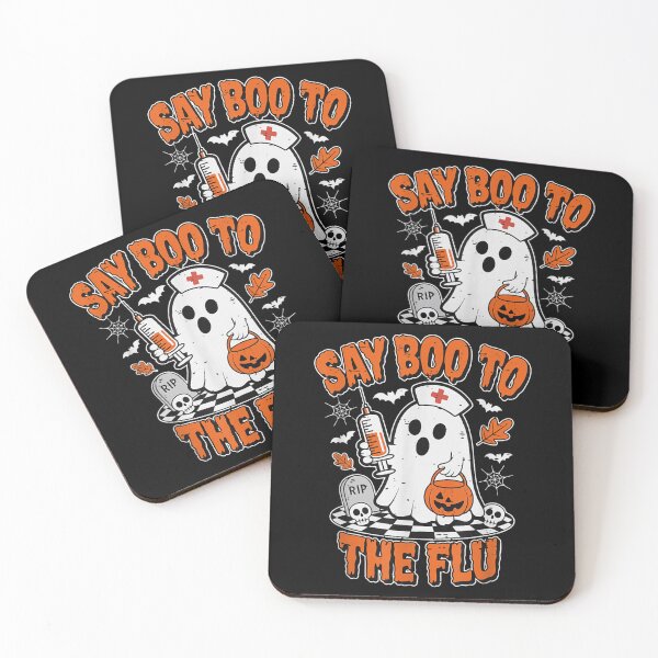 Item preview, Retro Say Boo To The Flu Spooky Ghost Nurse Halloween designed and sold by AMBERBUFORD.