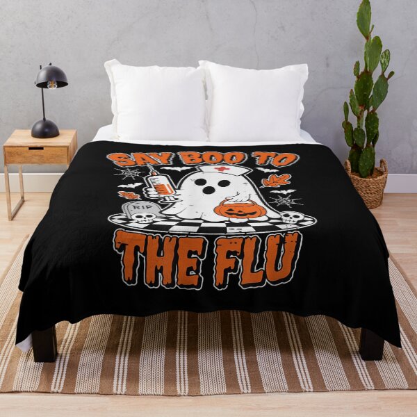 Item preview, Retro Say Boo To The Flu Spooky Ghost Nurse Halloween designed and sold by AMBERBUFORD.