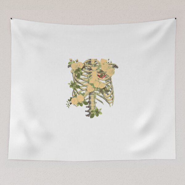 Item preview, Anatomy-Ribcage-Rib-Cageskeleton-White-Roses designed and sold by RudolphPietsch.