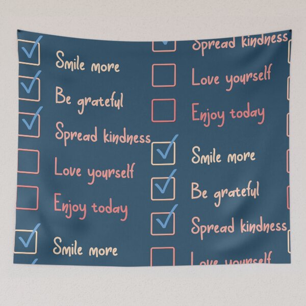 Item preview, Daily Positivity (Navy) designed and sold by Botaniq Studio.
