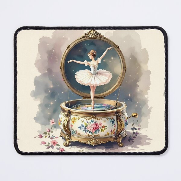 Item preview, Watercolor Music Box with Vintage Ballerina designed and sold by Ciervo Primavera.