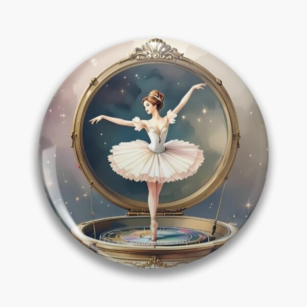 Item preview, Watercolor Music Box with Vintage Ballerina designed and sold by Ciervo Primavera.